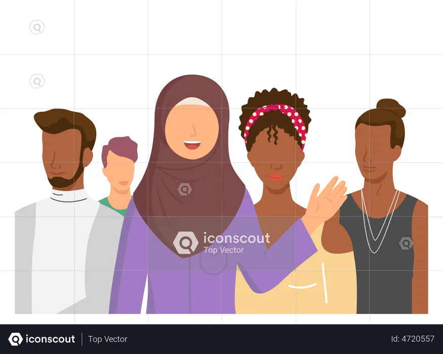 Multicultural Race  Illustration