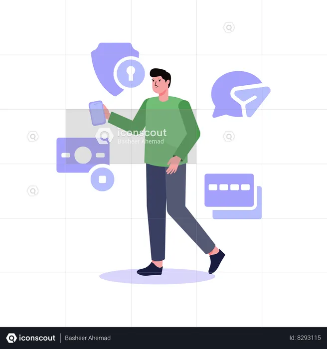 Multiple secure lock  Illustration