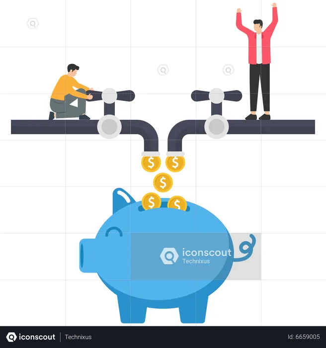 Multiple streams of income  Illustration