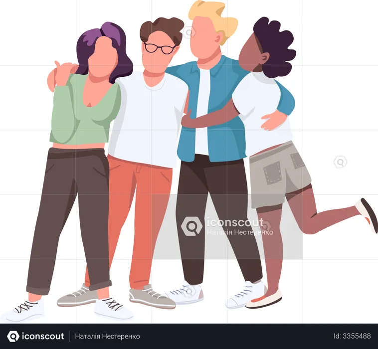 Multiracial community  Illustration