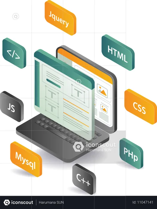 Mundo da informática tecnologia da informação  Illustration