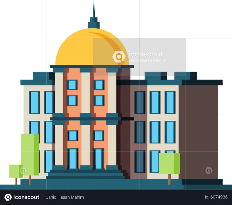 Municipal building  Illustration