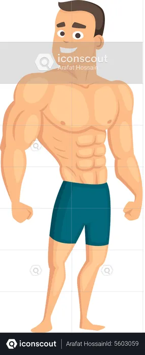 Muscular man  Illustration