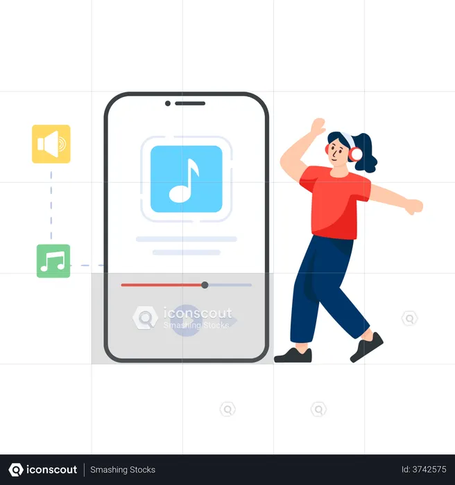 Music App  Illustration