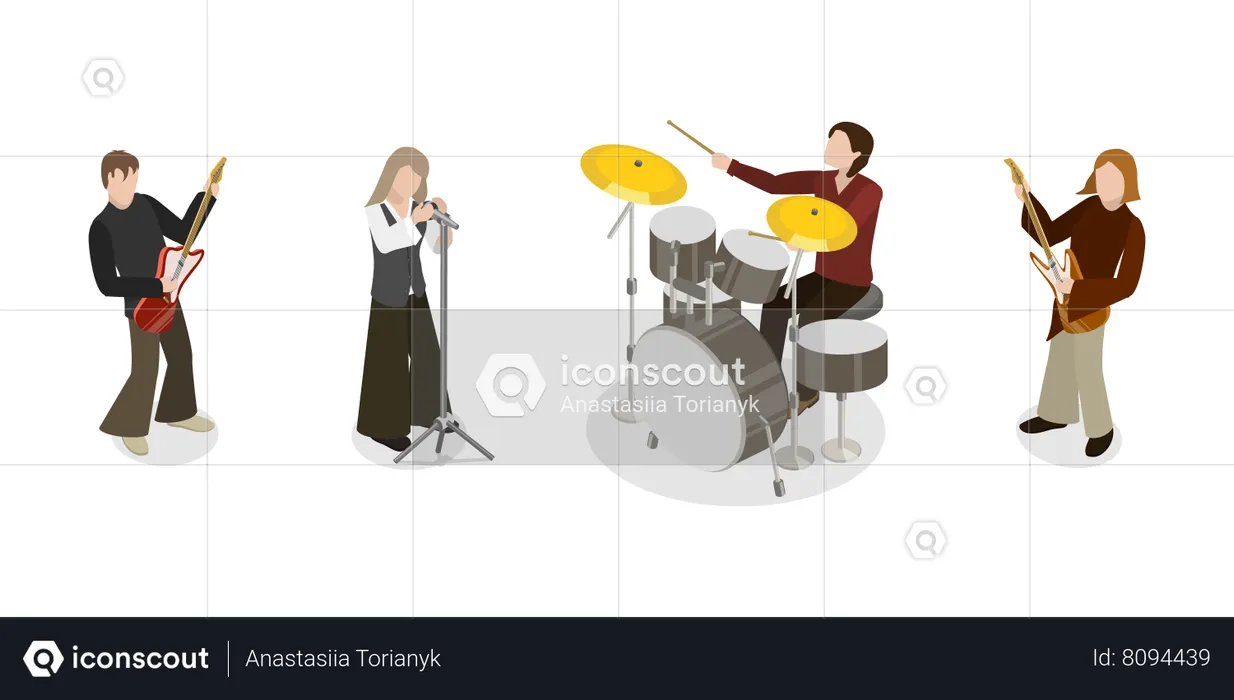 Music Band  Illustration