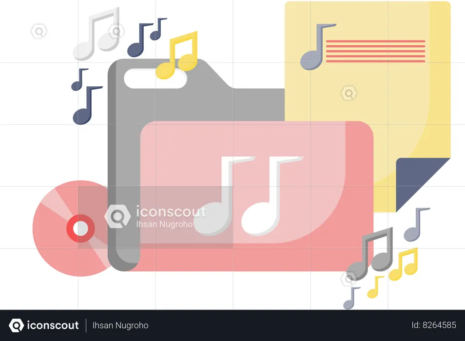 Music Folder  Illustration