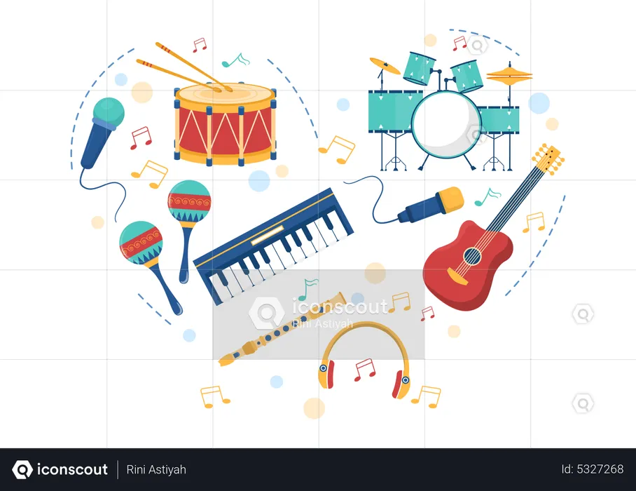 Music instruments  Illustration