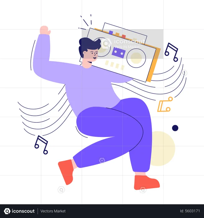 Music listener  Illustration