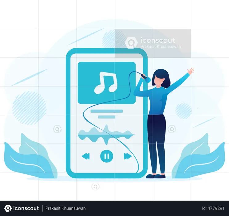 Music Player Application  Illustration