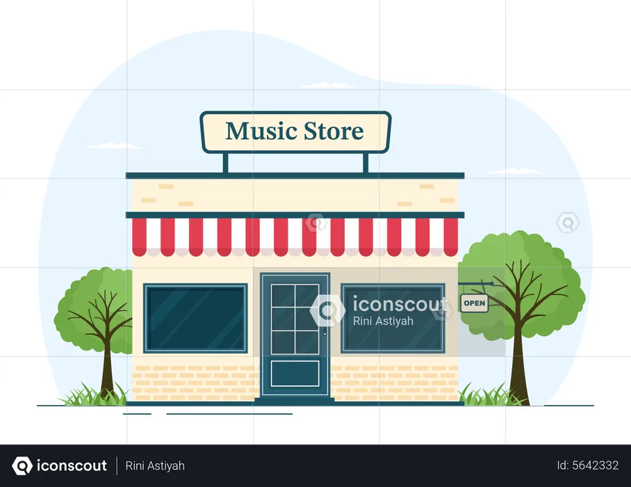 Music Store  Illustration