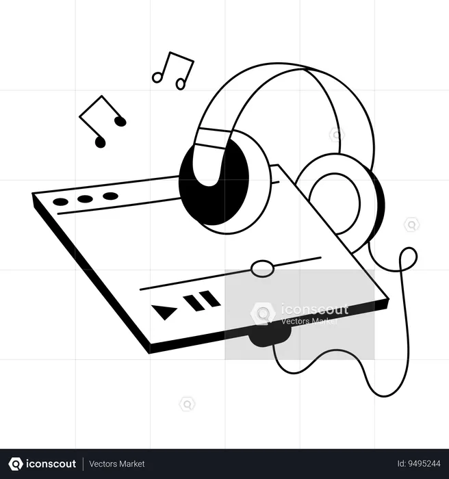 Music Website  Illustration
