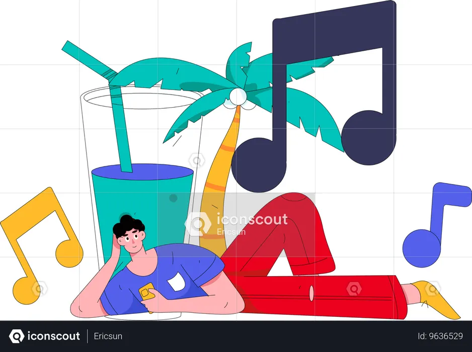 Garçon musical  Illustration