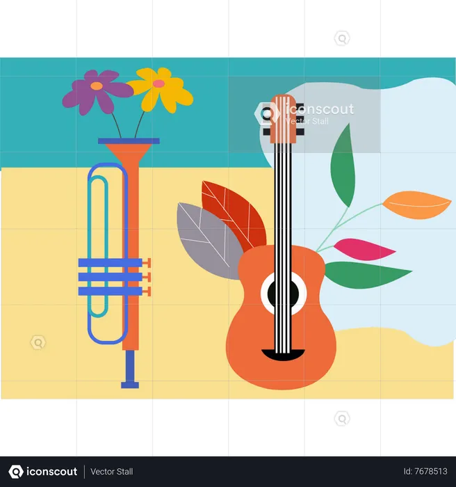 Musical instruments  Illustration