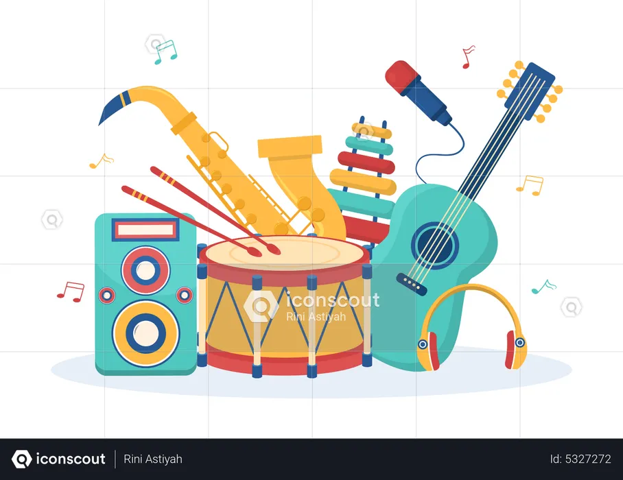 Musical instruments  Illustration