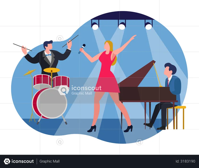 Musicien en concert  Illustration