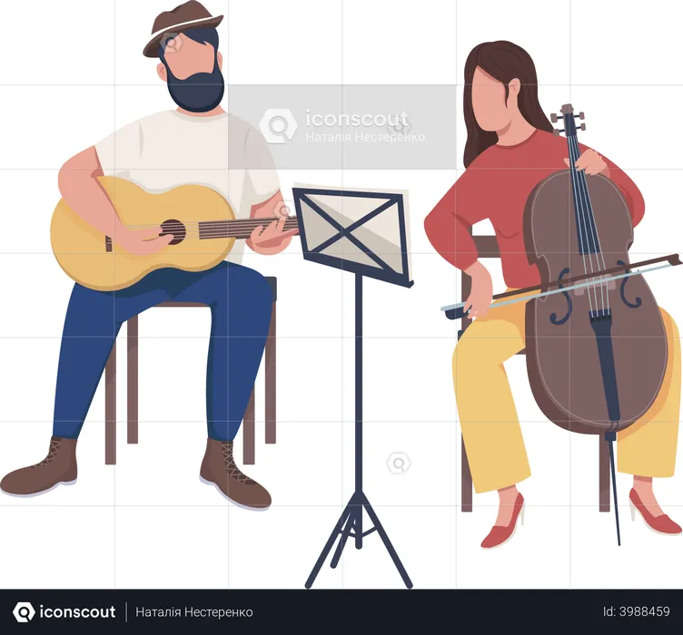 Groupe de musiciens  Illustration