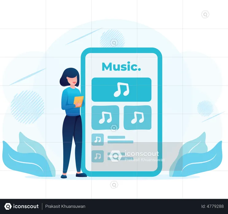 Musik-Streaming-Anwendung  Illustration