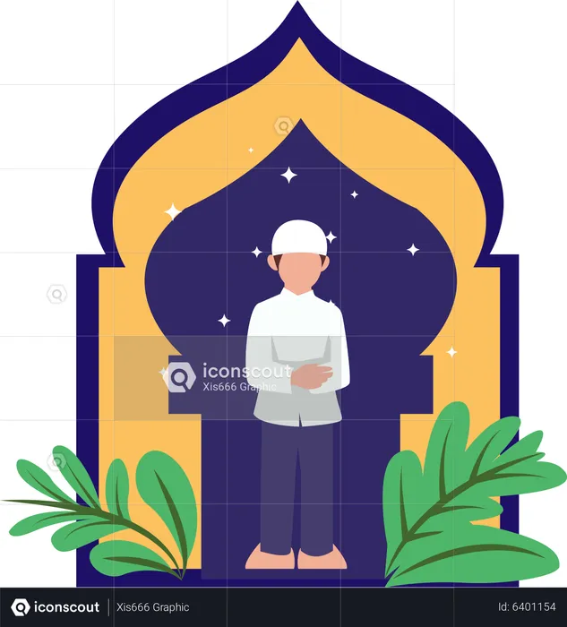 Muslim boy  Illustration