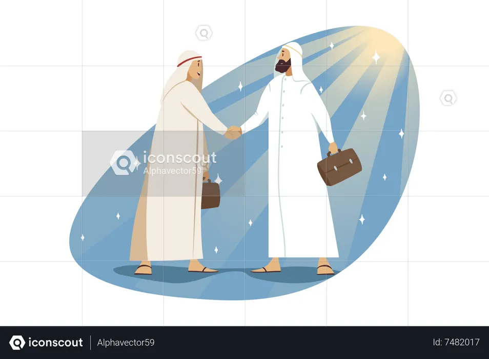 Muslim businessman  Illustration