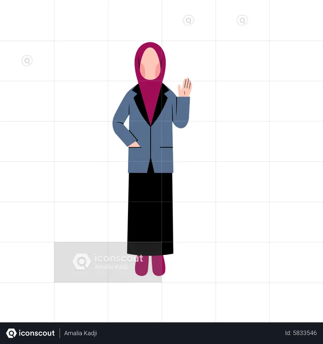 Muslim Businesswoman  Illustration