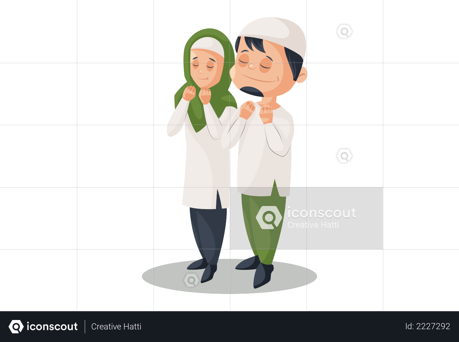 premium muslim couple praying together illustration download in png vector format premium muslim couple praying together illustration download in png vector format