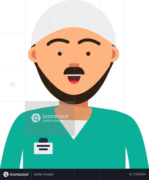 Muslim Doctor  Illustration