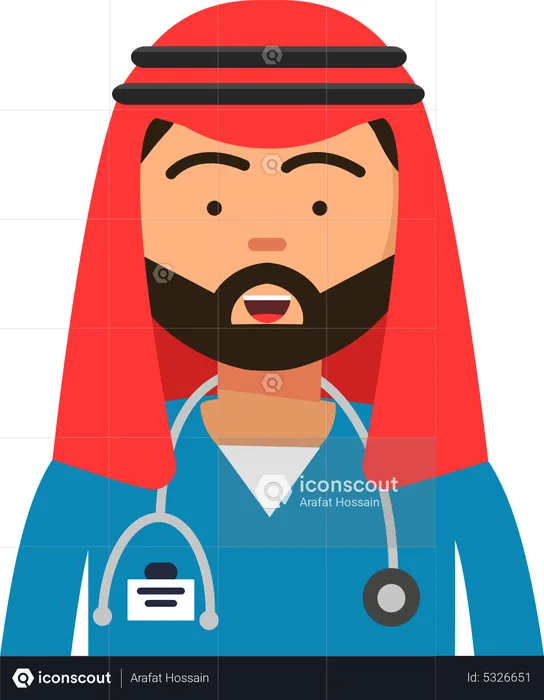 Muslim doctor  Illustration