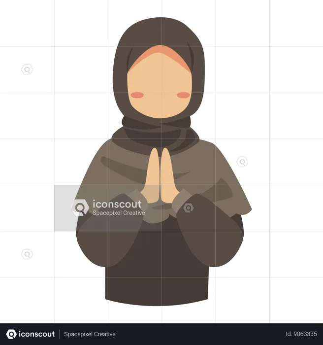 Muslim girl  Illustration