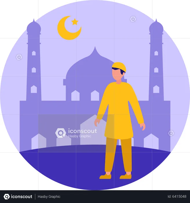 Muslim man  Illustration