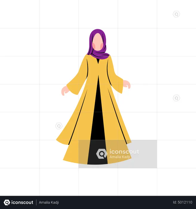 Muslim model posing  Illustration