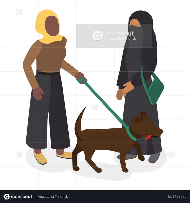 Muslim People  Illustration