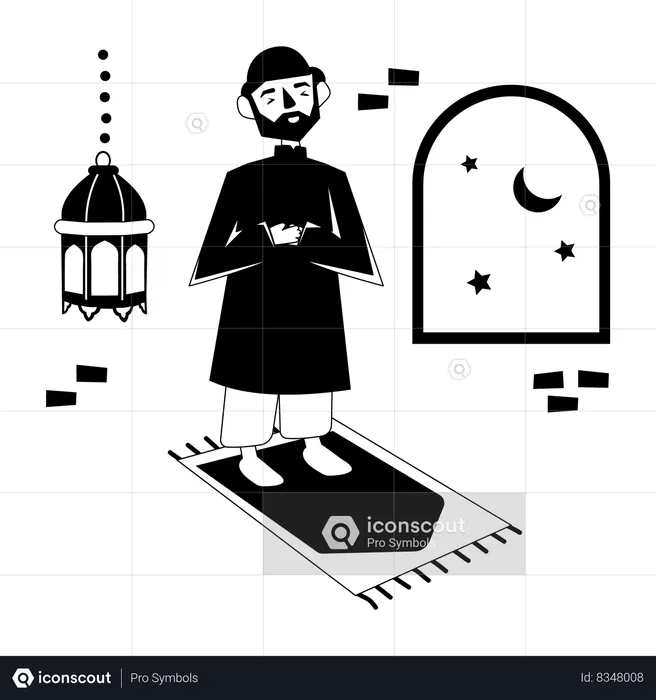 Muslim Praying  Illustration