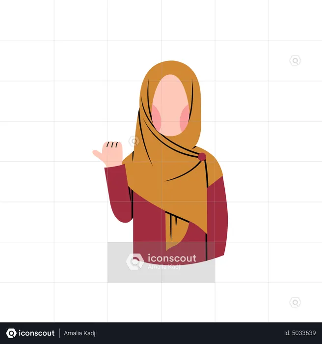 Muslim woman do gesture  Illustration