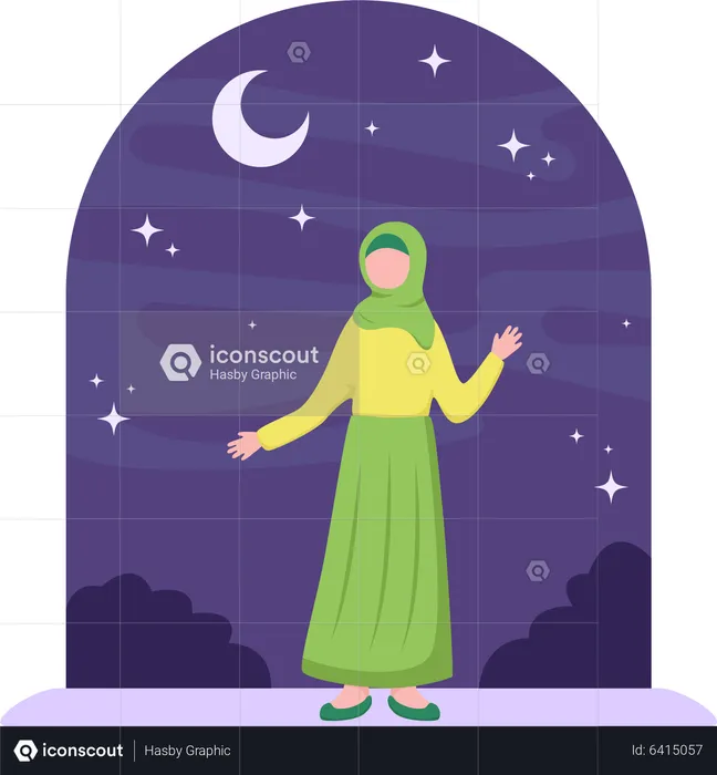 Muslim woman  Illustration