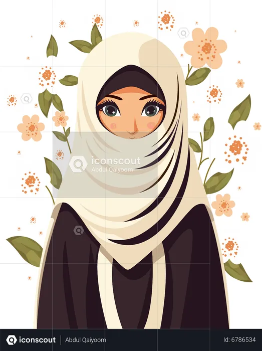 Muslimische Frau  Illustration