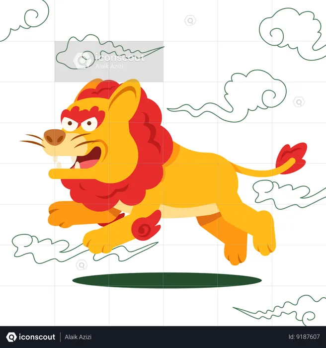 Mythology lion  Illustration
