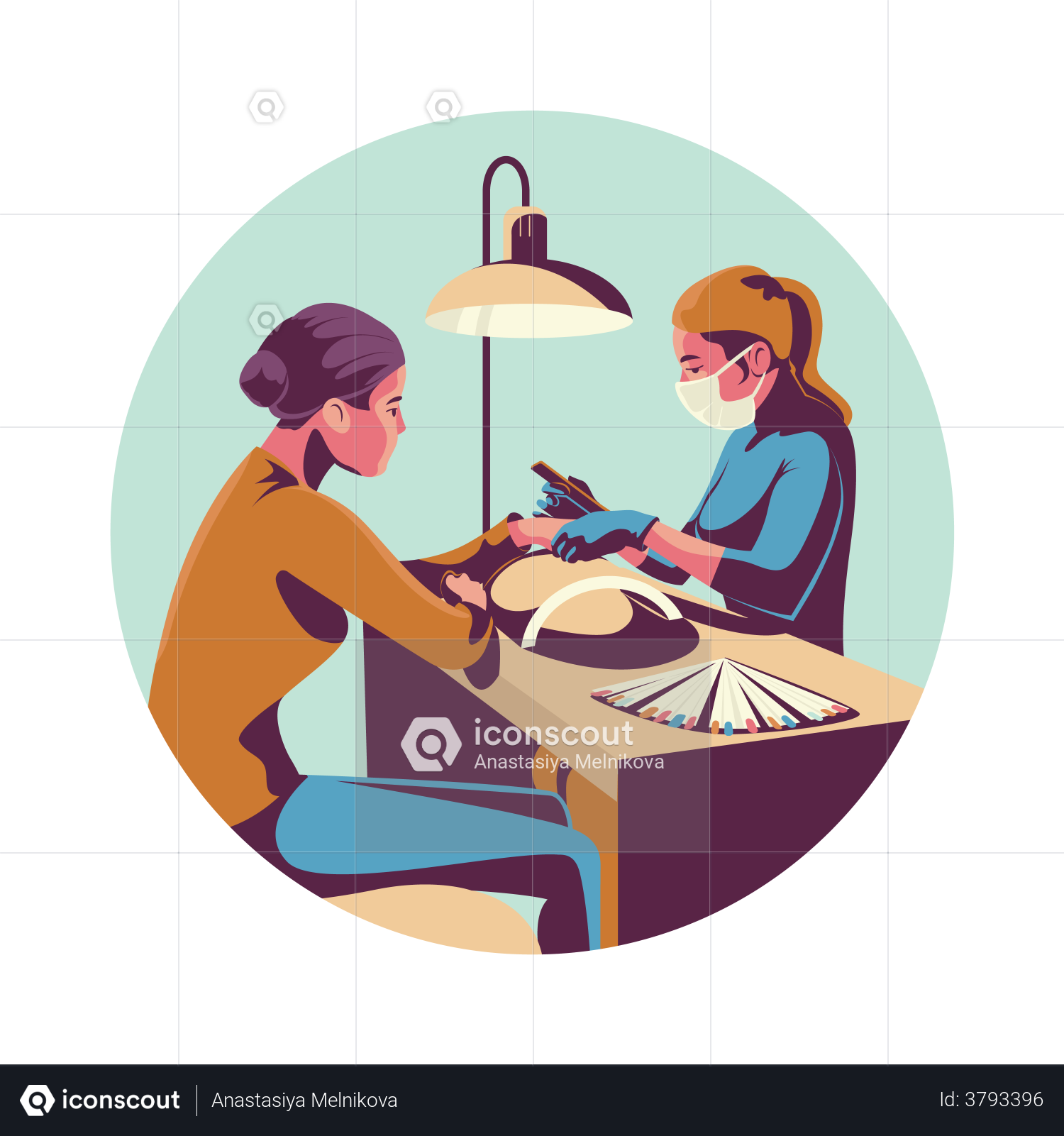 Nail Salon Tools Vector Line Icons Round Design Template Stock Illustration  - Download Image Now - iStock