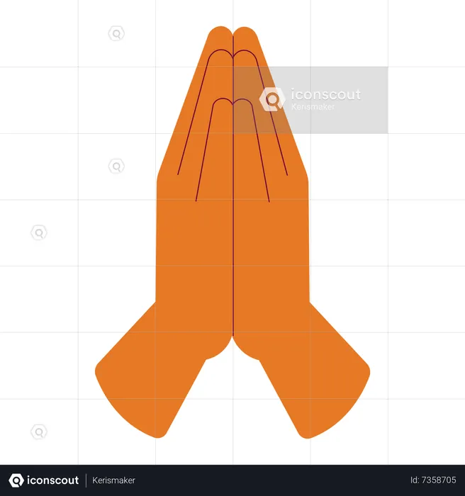 Namaste hands pose  Illustration