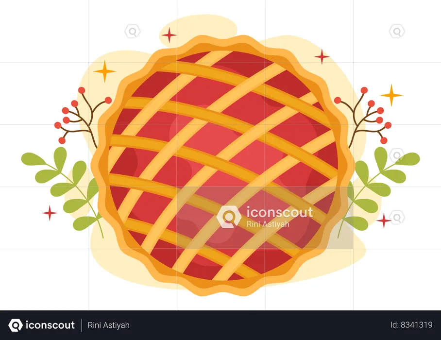 National Cherry Pie Day  Illustration