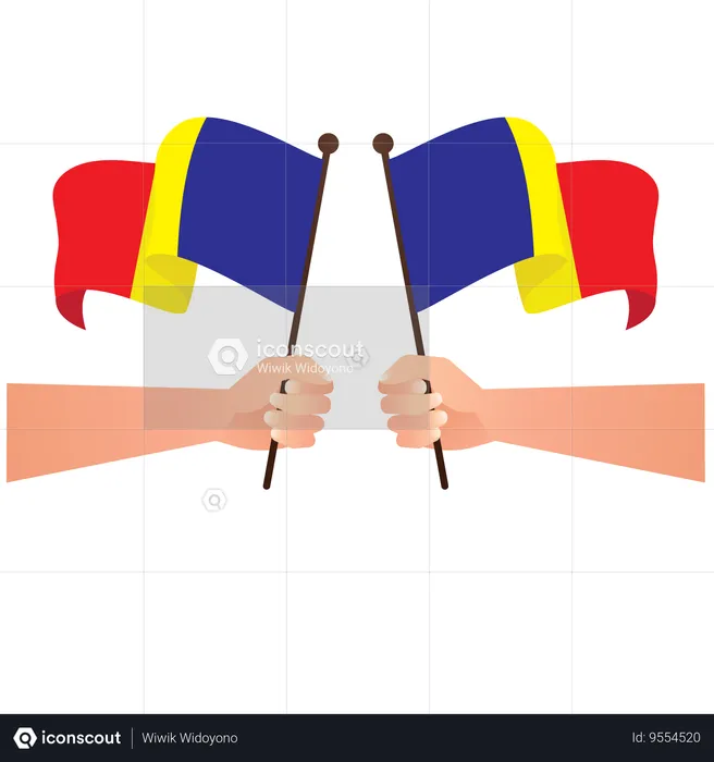 National flag of romania Flag Illustration