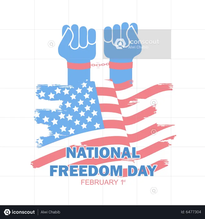 National freedom day  Illustration