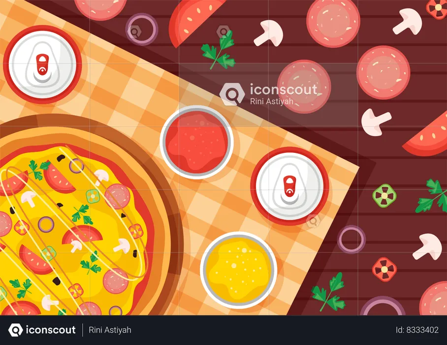 National Pizza Appreciation  Illustration