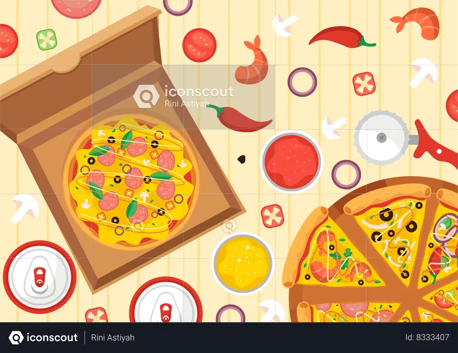 National Pizza Appreciation  Illustration