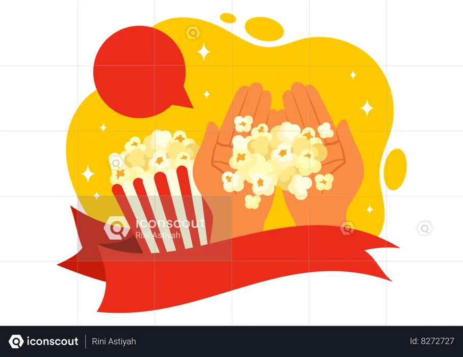 National Popcorn Day  Illustration