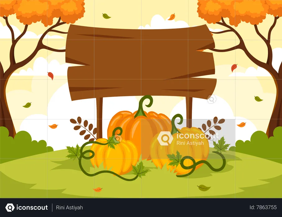 National Pumpkin Day  Illustration