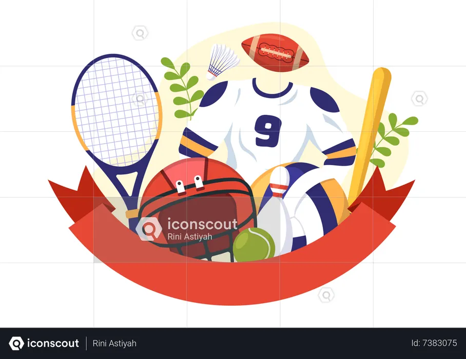 National Sports Day  Illustration