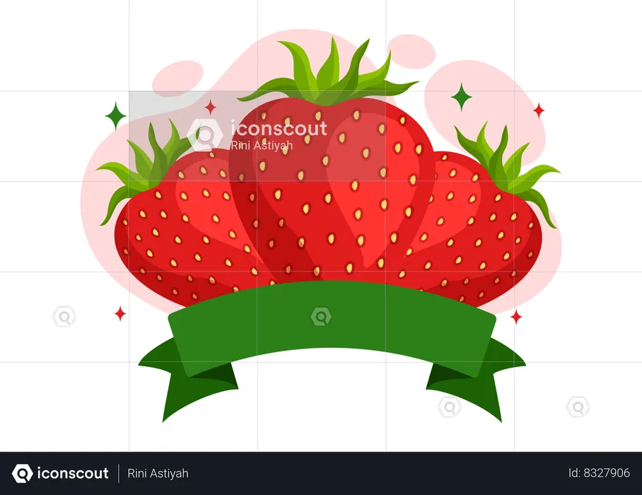 National Strawberry Day  Illustration