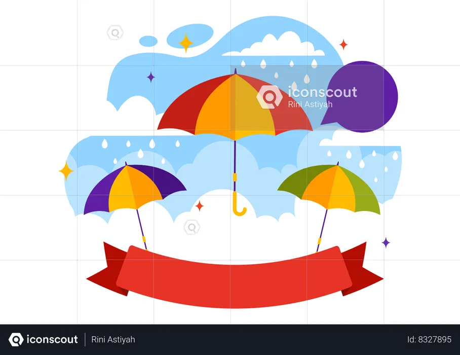 National Umbrella Day  Illustration