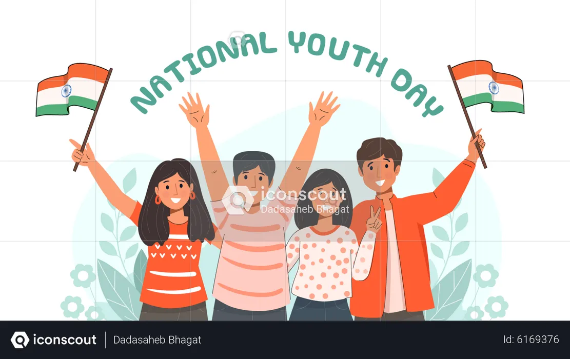 National Youth Day  Illustration