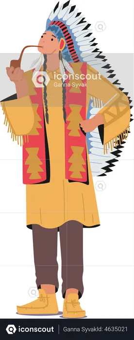 Native Indigenous Apache girl  Illustration